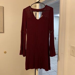 Burgundy dress